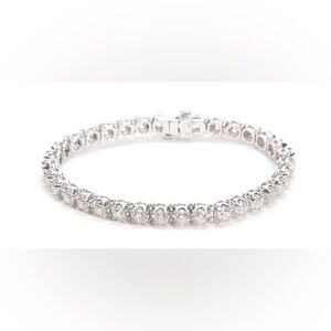 JWBR 14K White Gold 7.00ctw Natural Diamond Tennis Bracelet